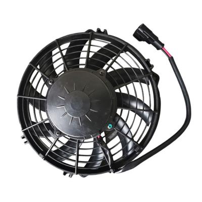 China Small Fan Motor Refrigeration Parts 24v Fan Slim OEM Refrigeration Fan 9 Inch For Refrigerated Truck for sale