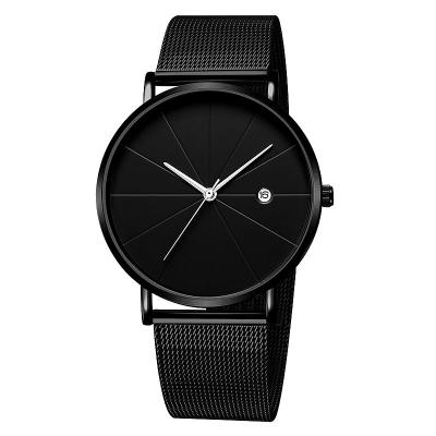 China Day/date Geneva 687 wholesale Geneva mesh watch fashion quartz watch wristwatch casual black color watch for sale