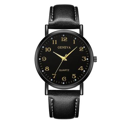 China Day/date Geneva 612 fashion number dial wrap quartz watch for women wholesale wrist watch for sale