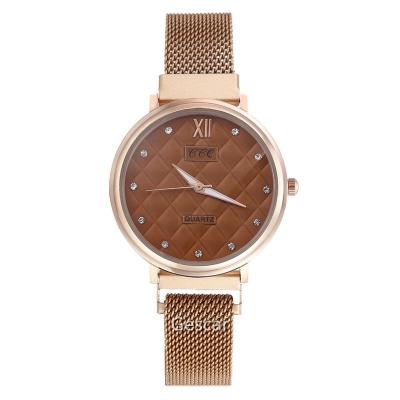 China Brand New CCQ Women's High Quality Fashion Women's Magnetic Magnet Mesh Watch Mesh Belt Watch Water Resistant for sale