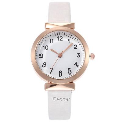 China Wholesale Factory Price Designs Water Resistant Ladies Leather Strap Colorful Hand Watch Leather Western Wristwatches for sale