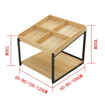 China Super Store/Keway Shelf Supermarket Shelving MDF Panels Shelves Store Metal Store Chain Store/Cloth and Fruit Wood Vegetable Display Stand for sale