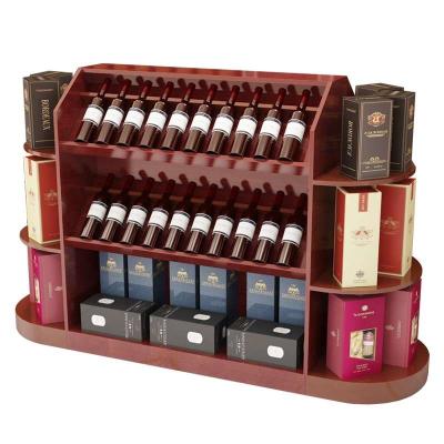 China Fashionable Wooden Living Room Furniture Modem Cabinet Shelf Wine Rack Wine Rack Display Wine Cabinet for sale