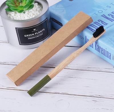 China Eco-Friendly Environmental Protection Travel Biodegradable Toothbrush Wholesale Organic Private Label Customized Round Handle Bamboo Toothbrush for sale