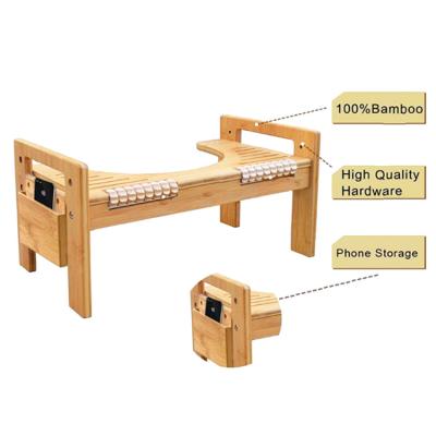 China Traditional Bamboo Anti-Slip Step Stool For Kids Old Man Bathroom Toilet Squat Stool Bamboo Toilet Stool for sale