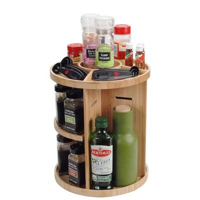 China 360 degree kitchen organizer tower spice rack susan workable rotating lazy turntable for sale