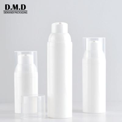 China Manufacturer Wholesale 30ml 1oz 50ml 75ml 100ml pp plastic white cosmetic airless pump bottles for body lotion for sale