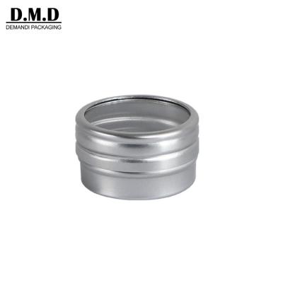 China Personal Care 10ml 10 gram 10ml Metal Empty Small Black Aluminum Tin Jar Jar Gold With Clear Window Screw Lids For Nail Accessories for sale