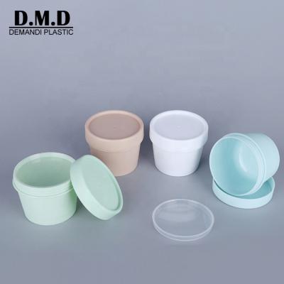 China Skincare creams 50grams 50ml 100grams 100ml 200grams 200ml green empty plastic pp face body scrub container for sale