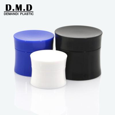 China PP Cosmetic Plastic Black Cosmetic Jars 15grams 30ml 50gram 30ml 1oz Plastic Empty White Blue Cream Container Jar for sale