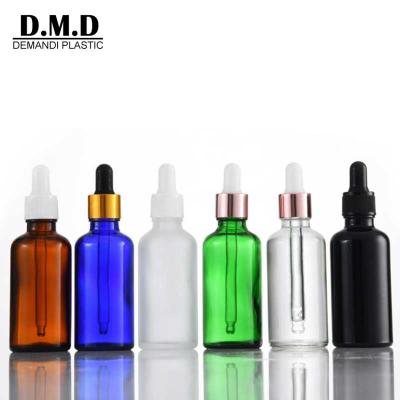 China 1oz 50ml 100ml Wholesale Amber Serum Glass Bottle Cosmetic Personal Care Black Frosted Blue Glass Bottle 15ml 20ml 30ml 1oz Serum Container for sale