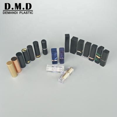 China Cosmetics Logo Custom Private Label Empty Black Unique Square Lipstick Tube Container Packaging for sale