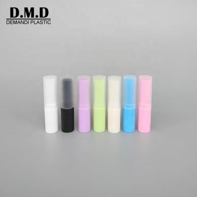 China Cosmetic white empty clear plastic pink lipbalm container/lipbalm tube green blue packaging for kids for sale