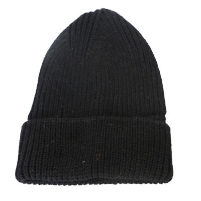 China Girls COMMON Black Double Layers Crochet Beanie Warm Hats With Cuffed Beanies for sale