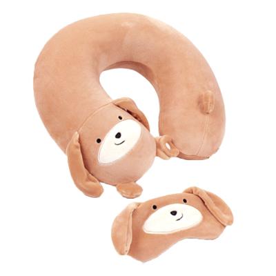 China Reversible Memory Car Sleep Accessories Dog Pig Animal Shape Travel Neck Pillow U Neck For Airplane/Foam Particle for sale