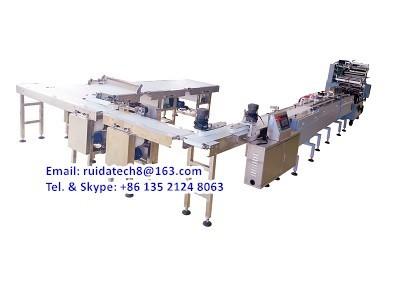 China RDH Series Customized Automatic Feeding Packing Line for Cookies Kaofu Bars, Smart Food Feeder Packaging Line for sale