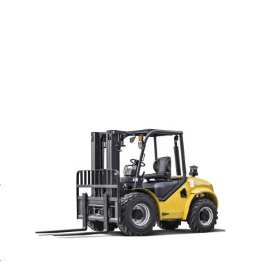 China Hotels factory wholesale price 3.5 ton 4WD rough terrain diesel forklift hydraulic lifting height 4m for sale