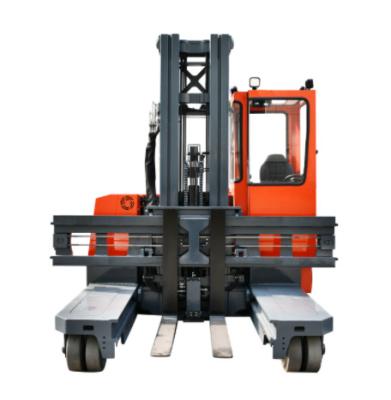 China Small Chinese Cheap 4 WAYS Forklift Factory Price 4 Ways Low Noise Warehouse Use Long VNA Forklift Material Side Loader for sale