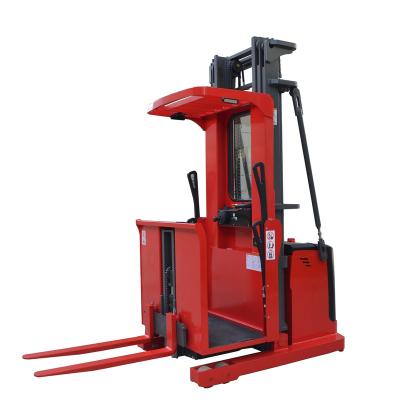 China Building Material Stores Narrow Aisle Man Up Platform Electric Lifting Order Picker for sale