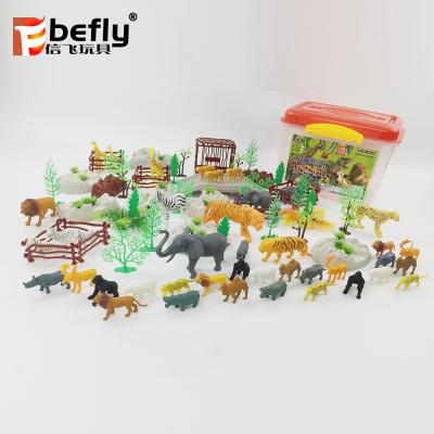 China Mini Promotion Tiger Elephant Lion Model Wild Animal Plastic Toys for sale