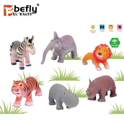 China Promotion Baby Game Gift Cartoon Wild Animal Vinyl Model Toy for sale