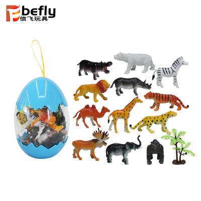 China Promotion 13pcs in PVC mini egg wild animal toys for children new 2019 for sale