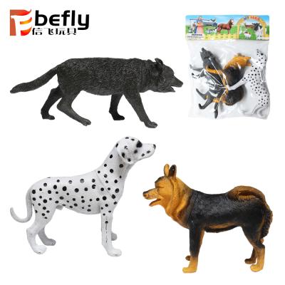 China Promotion Model Vivid Animal Soft Dog Plastic Figure Toy For Sale for sale