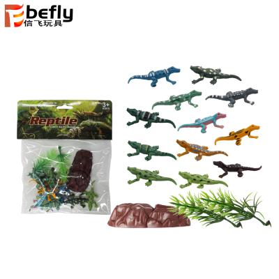 China Bulk Promotion Mini Reptile Animal Model Toy Plastic Crocodile for sale