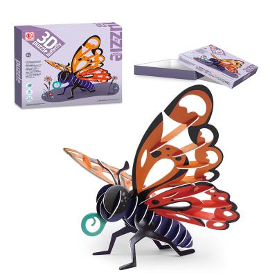 China DIY TOY Diy Insect Butterfly Game Cardboard 3d Model Puzzle For Kids 2020 for sale