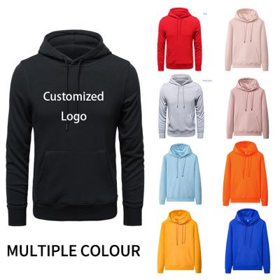 China Custom Logo Streetwear Blank Black Anti-Wrinkle Performance Long Sleeve Pullover Bulk Oversized Plus Size Sweatshirts Mens Hoodies for sale