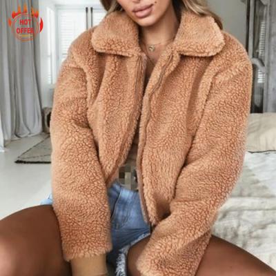 China TY20995 Anti-wrinkle winter fashion new women's short warm jacket faux fur coat solid color for women for sale