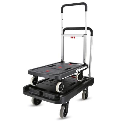 China 250kg Golf Hand Push Easy-Carry Foldable Aluminum Single Trolley For Luggage Transportation for sale