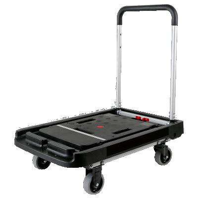 China Easy-carrying 2021 Platform 250kg Foldable Aluminum Wheels Hand Trolley For Luggage Carrying for sale