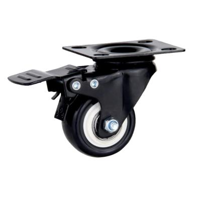 China PIVOT 2.5inch Swivel PVC Shopping Cart Closet Caster Wheels for sale