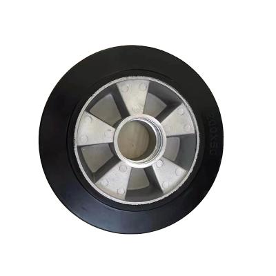 China Rigid Core Rubber Wheels Manufacturers Supply 001 Caster 1pc/plastic bag + Rotatable Rigid Aluminum Rubber Color Label Plates NC; ZHE for sale