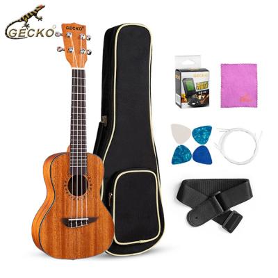 China wholesale price exquisite 26 inch tenor ukulele oem handmade mahogany ukelele for sale