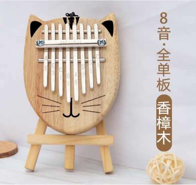 China Exquisite Gecko Factory Wholesale Cheap 8 Key Piano Wooden Kalimba Layer Anti-Soda Solid Plastic Inner Package, Cloth Backpack 1pc for sale