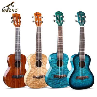 China Wholesale Fashion Style Fraxinus Rhynchophylla Hance OEM Multiple Color Beginner 23 Inch Concert Ukulele for sale