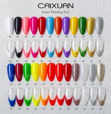 China Wholesale Free Samples 24 Colors Nail Art OEM Coating Gel UV Gel Polish CX Polish High Quality Nail Art Gel Coating for sale