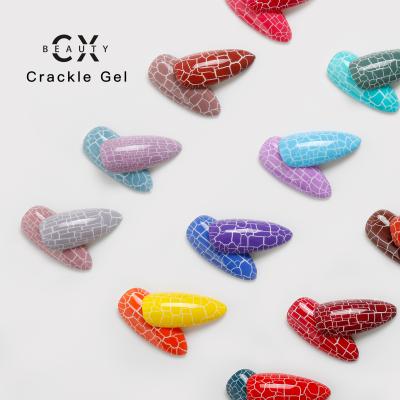 China Lady's Nail Beauty CX Beauty Wholesale Crackle Effect Lasting Magic Gel The New Nail Polish for sale