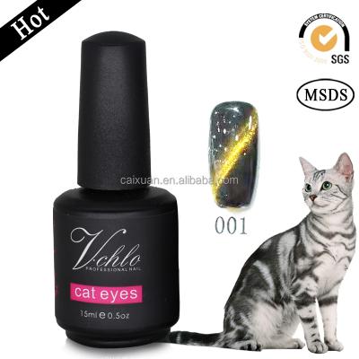 China Caixuan New Arrival V.Chlo Cat's Eye Top Coat Gel , Magnetic UV Cat's Eye Gel Polish 6 Colors Gel Polish for sale