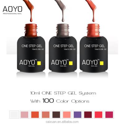 China Nail art AOYO brand one step UV gel nail polish 10ml, 100 colors, magic gel polish for sale