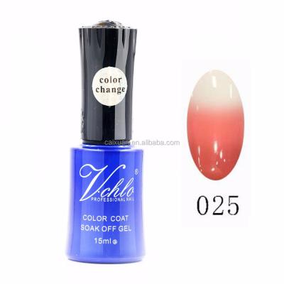 China Each color gel can be color change gel with our color change top coat Caixuan cosmetics temperature change color gel polish, 54 colors mood change UV gel nail polish for sale