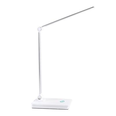 China Modern Eye-Friendly 5W LED Desk Lamp with Dimmer for Study, Work, Silver for sale