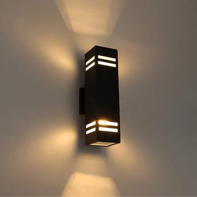 China ETL Modern Waterproof Tempered Glass Outdoor Light Fixture Through Porch Wall Mount Outdoor Wall Light Square for sale