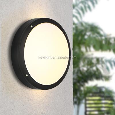 China Outdoor Indoor Polycarbonate Bulkhead Light Led Ceiling Lamp Outdoor Waterproof Black Wall Opal Bulkhead Light for sale