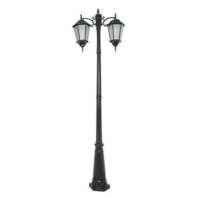 China Garden Post Lights Lamp Two Arm Ideas Lamp 110v Outdoor Modern Garden Street Aisle Lantern Light for sale