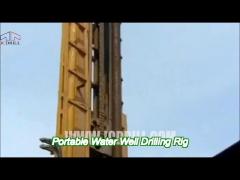 Twd200 Portable Water Well Drilling Rig Four Wheel Trailer Mounted Hydraulic Rotation