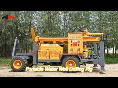 200M Deep Trailer Mounted Water Well Drilling Rigs Hydraulic Dth For Hard Rock Drilling