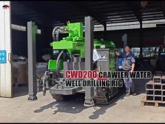 Portable Crawler Borehole Water Well Drilling Rig Machine with 200 Meter Depth Drilling Capacity